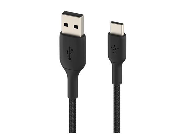 BELKIN BOOST CHARGE USB-A to USB-C Cable Braided 2M Black
