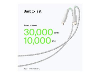 BELKIN BOOST CHARGE USB-A to USB-C Cable Braided 3M White