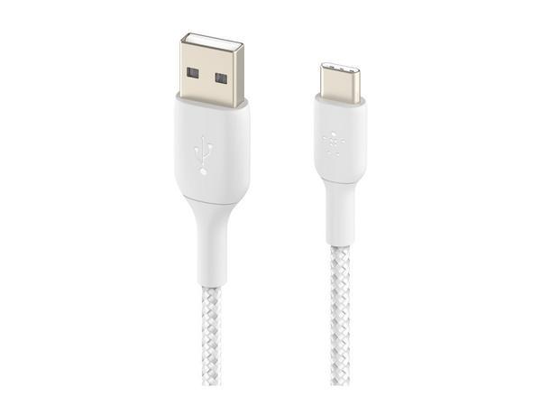 BELKIN BOOST CHARGE USB-A to USB-C Cable Braided 3M White
