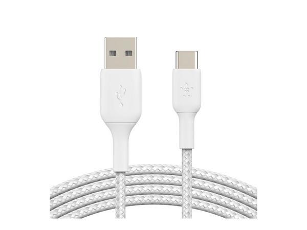 BELKIN BOOST CHARGE USB-A to USB-C Cable Braided 3M White