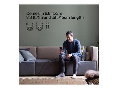BELKIN BOOST CHARGE USB-C to USB-C 2.0 Cable Braided 1M Black