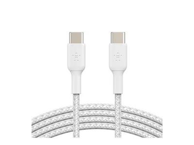 BELKIN BOOST CHARGE USB-C to USB-C 2.0 Cable Braided 1M White