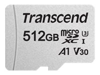 TRANSCEND 512Go microSD avec adaptateur SD UHS-I U3 A1 pour smartphone / tablette
