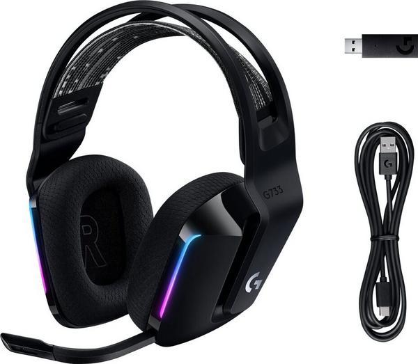 LOGITECH G G733 LIGHTSPEED Wireless RGB Gaming Headset Headset full size 2.4 GHz wireless black