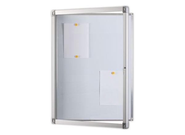 1 Vitrine d'extérieur aluminium anodisé 6x A4 verre sécurité