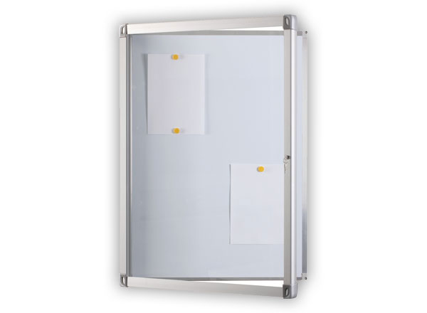 1 Vitrine d'extérieur aluminium anodisé 12 x A4 verre sécurit