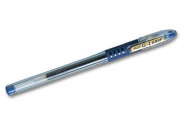 1 Stylo bille gel PILOT G1 grip 0.7 mm -bleu - Ecriture moyenne 0,39 mm