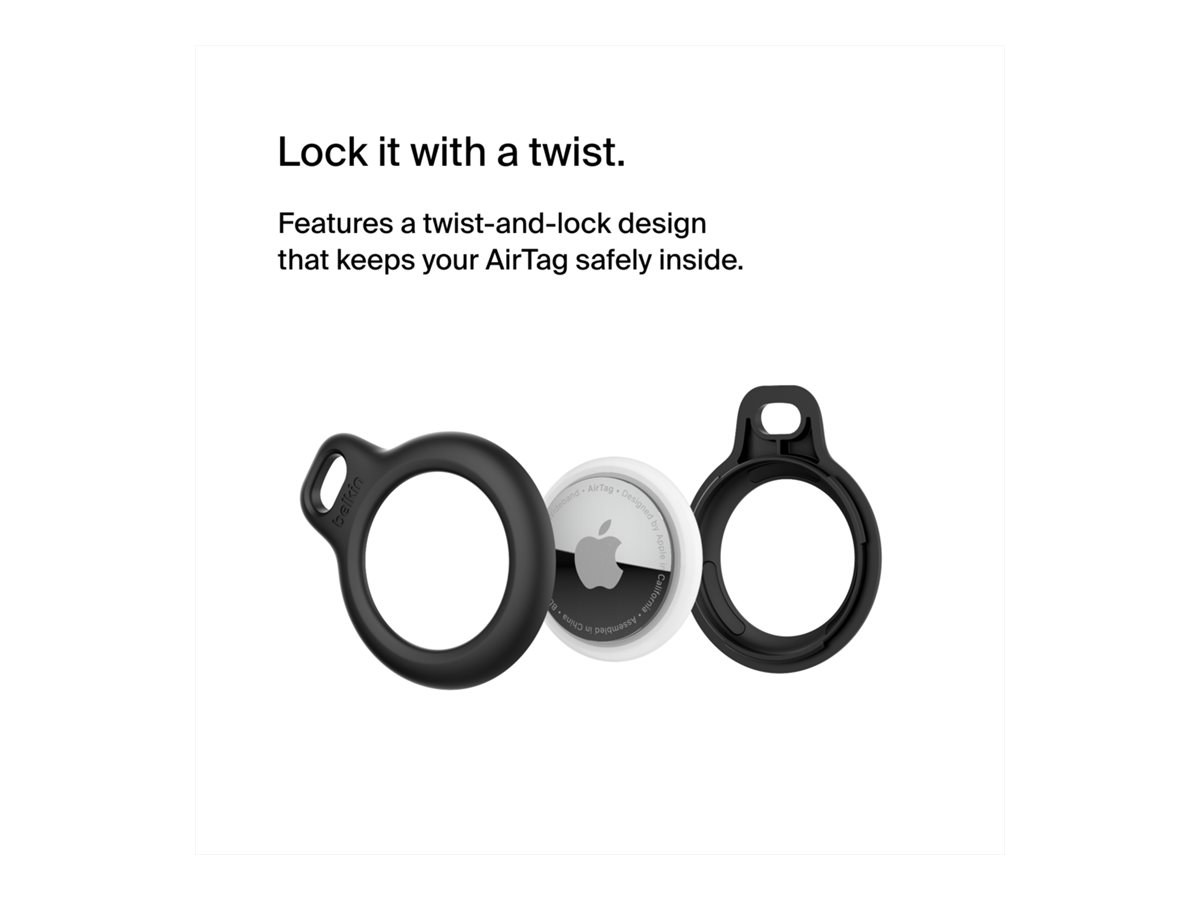 BELKIN Airtag Protection avec porte-clés Noir