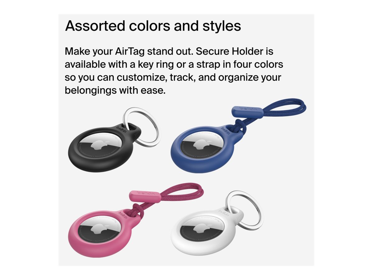BELKIN Airtag Protection avec porte-clés Blanc