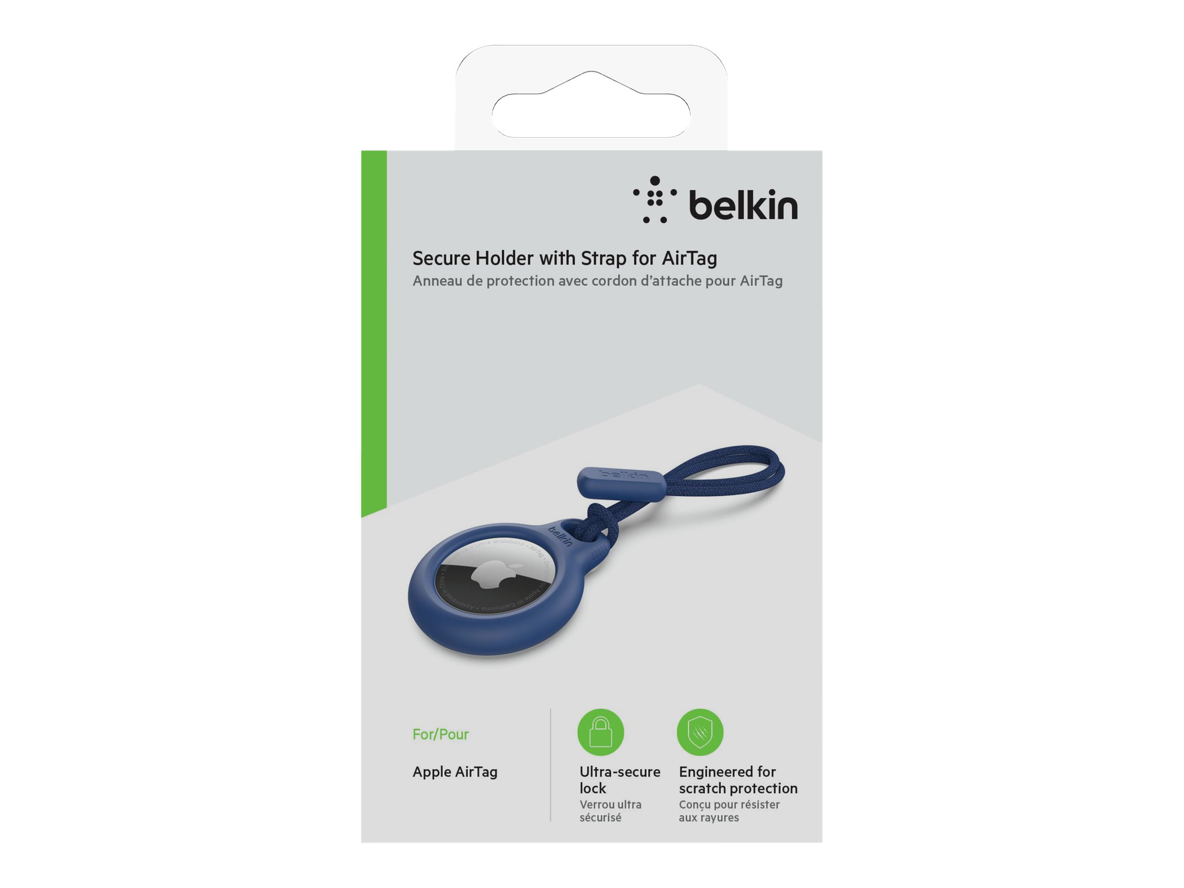 BELKIN Airtag Protection avec Cordon Bleu