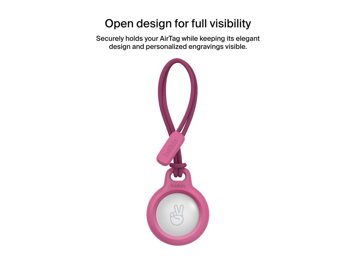 BELKIN Airtag Protection avec Cordon Rose