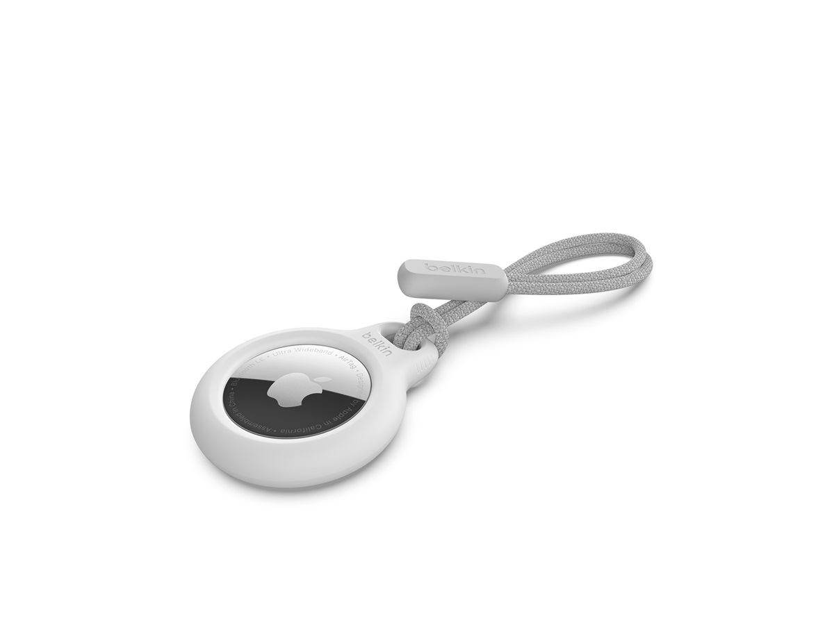 BELKIN Airtag Protection avec Cordon Blanc