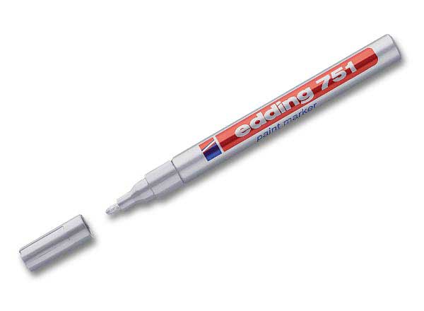 1 Marqueur peinture EDDING 751 - Pointe fine - argent