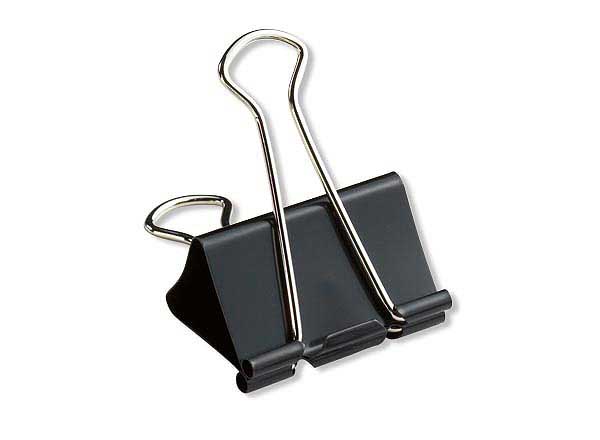 1 Boite de 12 Pinces à branches rabattantes -Métal chromé - L51 mmx l21 mm