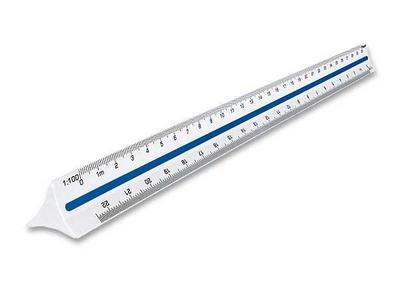 1 Échelle de réduction triangulaire - Longueur 30 cm