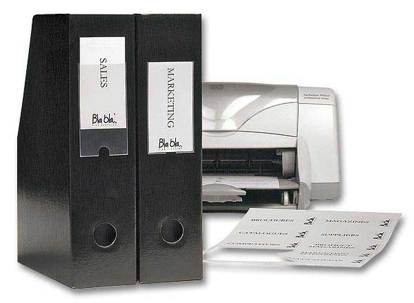 1 12 porte-étiquettes avec étiquettes 7,5 x15 cm en planches A5