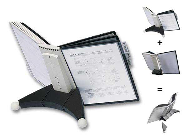 1 Kit pupitre Sherpa 10 poches - noir / gris