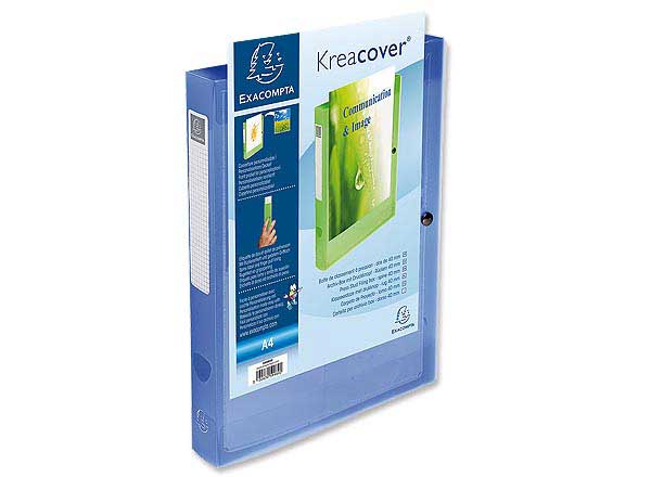1 Boîte de classement EXACOMPTA Kreacover - incolore - Dos 4 cm