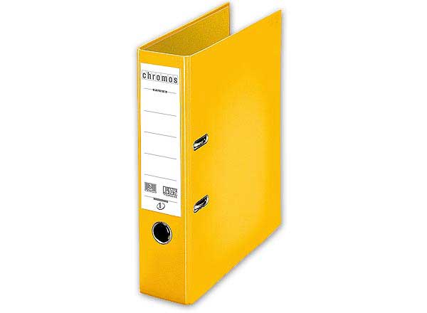 1 Classeur à levier Chromos ESSELTE - Dos 8 cm - jaune