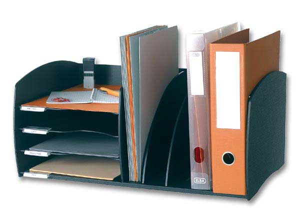 1 Bloc 4 cases et trieur vertical - noir