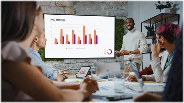 OPTOMA N3981K Écran LED 98" - 4K UHD (3840 x 2160) - 4Go/32Go - 500cd/m - Android 11- sans fil 2.4G/5G - 3H + USB-C- RJ45