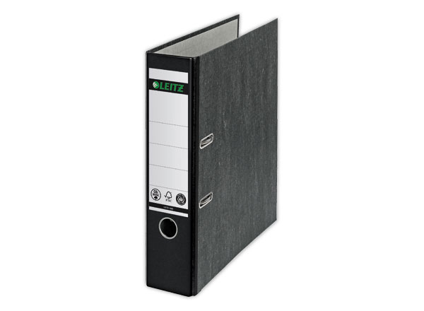 1 Classeur à levier LEITZ 180° - Dos 8 cm- marbré noir