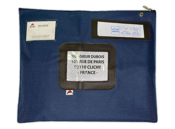 1 Pochette courrier 42x32 cm bleu en polyester