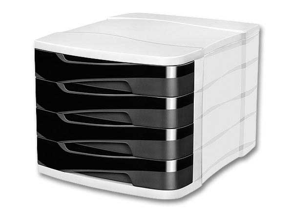 1 Module de classement 4 tiroirs CEP ELLYPSE - noir recyclé