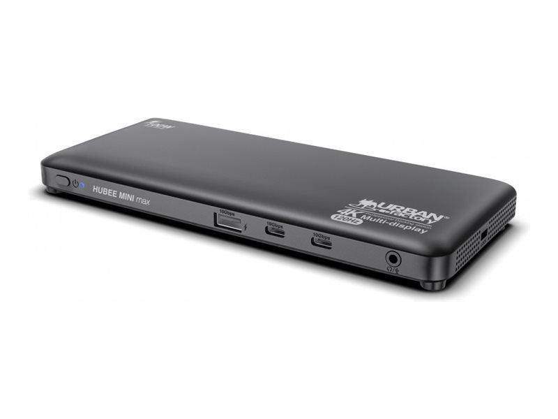 URBAN FACTORY Hubee Mini Max USB-C Docking Station Multi Display 4K 120Hz With 2 USB-C 10Gbps Power Supply 130W