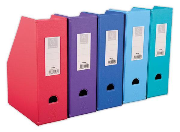 1 Boite de 10 Porte-revues pliable EXACOMPTA en polypro-Dos 10 cm
