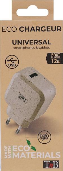 TNB USB Eco-friendly Wall Charger 2.4A Sand