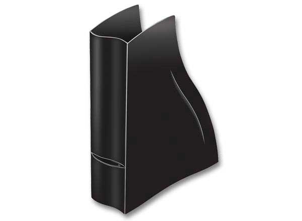 1 Porte-revues CEP ELLYPSE -Noir recycléDos 8 cm