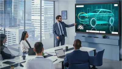 OPTOMA 5863RK 86p 400cd/m2 UHD Interactive 4K Multi-Touch-Display Android 13 Integrated Google Play Store