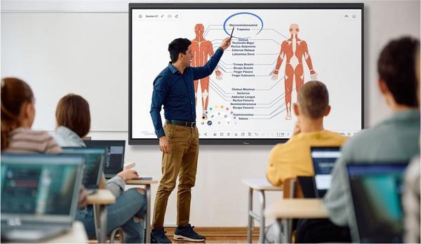 OPTOMA 5863RK 86p 400cd/m2 UHD Interactive 4K Multi-Touch-Display Android 13 Integrated Google Play Store