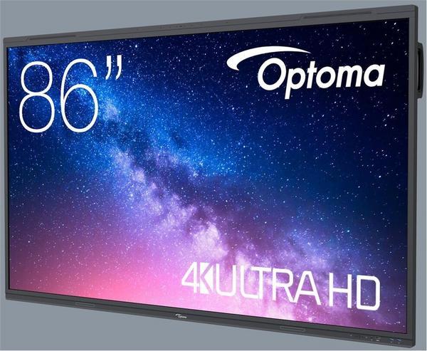 OPTOMA 5863RK 86p 400cd/m2 UHD Interactive 4K Multi-Touch-Display Android 13 Integrated Google Play Store