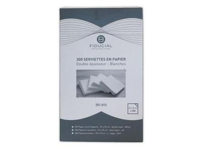 1 Sachet de 300 Serviettes en papier blanches double épaisseur 29 x 29 cm