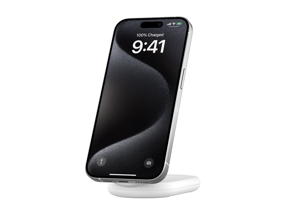 BELKIN BOOSTCHARGE Qi2 15w Magnetic Stand White