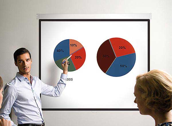 1 Écran mural - format image 180x180 cm