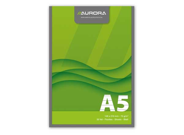 1 Bloc de correspondance 70g, A5, ligné,50 feuilles