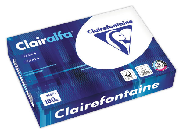 1 Ramette de 250 feuilles papier blanc CLAIREFONTAINE Clairalfa A4 160g