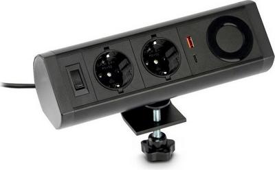 URBAN FACTORY POWEE Desk Triple Power Outlet EU with 1 USB-A and 1 USB-C 3A Black