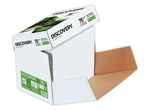 1 boîte 2500 feuilles de papier blanc DISCOVERY A4 75g