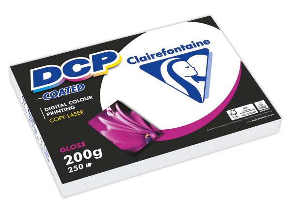 1 Ramette de 250 feuilles de papier blanc laser DCP Coated A4 200g