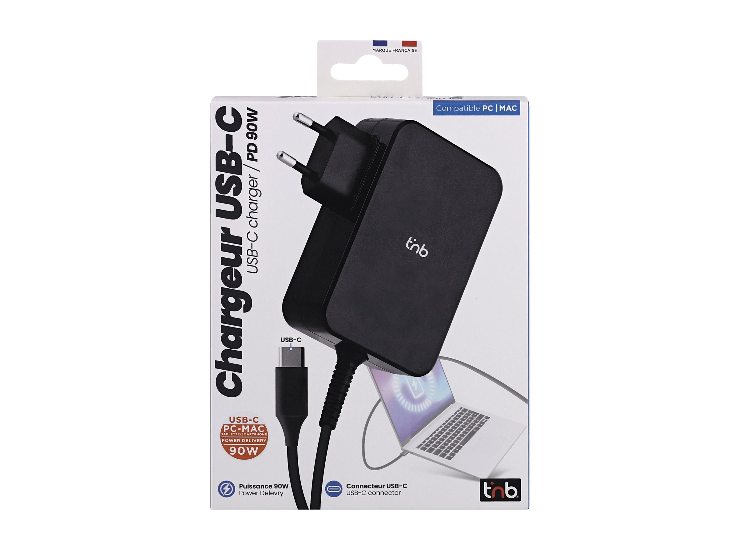 TNB 90W USB-C Charger With Wall Outlet