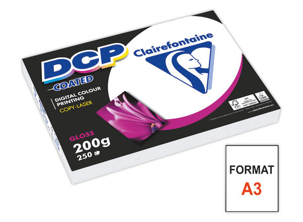 1 Ramette de 250 feuilles de papier blanc laser DCP Coated A3 200g