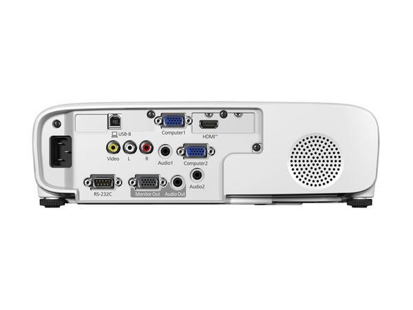 EPSON EB-E24 Mobile Projector XGA 1024x768 4:3 3600lumens 15000:1 1.44 - 2.88:1 USB 2.0 Type A RS-232C VGA in 2x VGA out HDMI