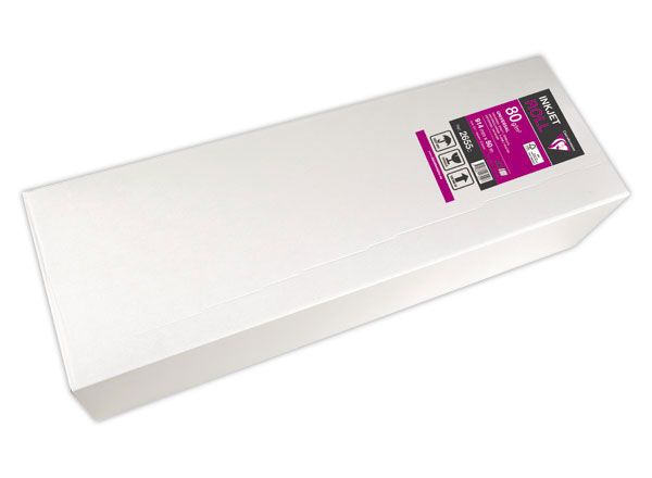 1 Lot de 6 Rouleaux de papier non couché CLAIREFONTAINE  0,914 x 50 m - 80g