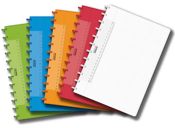 1 Cahier couverture polypro AD'OC, 4x8, 144 pages