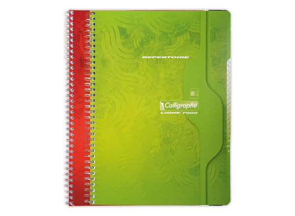 1 Répertoire spirale Calligraphe A4, 5x5,70G, 180 pages