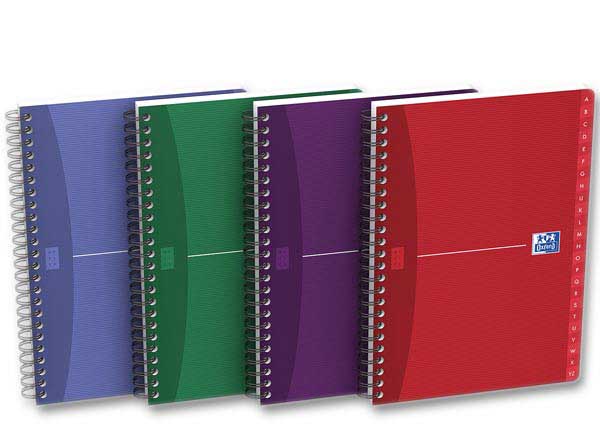 1 Répertoire spirale Oxford A5, Ligné 7mm, 180 pages